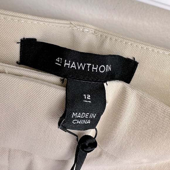 NWT 41 Hawthorn Becca High Rise Pleated Shorts Whitecap Gray Size 12 - Picture 9 of 12